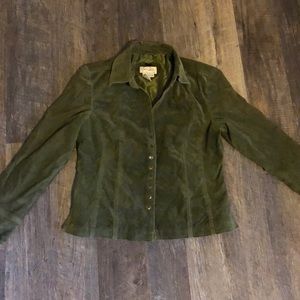 Green leather jacket